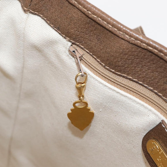 GUCCI GG Supreme Tote Bag PVC Beige Gold 002 115 0035 Auth mr1816