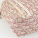 Christian Dior Trotter Canvas Shoulder Bag Pink Silver Auth mr1817-14