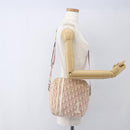 Christian Dior Trotter Canvas Shoulder Bag Pink Silver Auth mr1817-22