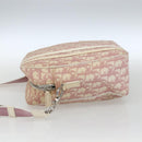 Christian Dior Trotter Canvas Shoulder Bag Pink Silver Auth mr1817-3