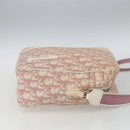 Christian Dior Trotter Canvas Shoulder Bag Pink Silver Auth mr1817-4