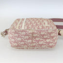 Christian Dior Trotter Canvas Shoulder Bag Pink Silver Auth mr1817-5