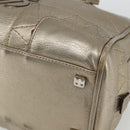 LOEWE Anagram Americana 28 Hand Bag Leather Gold Auth mr1819-9