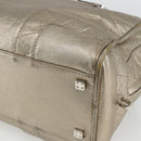 LOEWE Anagram Americana 28 Hand Bag Leather Gold Auth mr1819-15