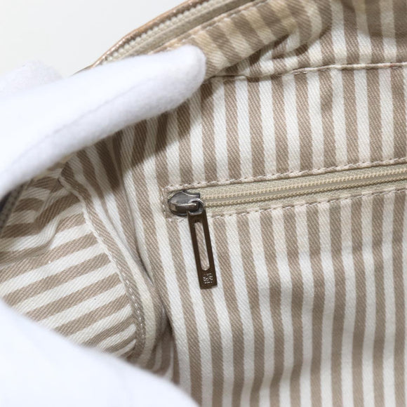 LOEWE Anagram Americana 28 Hand Bag Leather Gold Auth mr1819