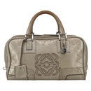 LOEWE Anagram Americana 28 Hand Bag Leather Gold Auth mr1819-13