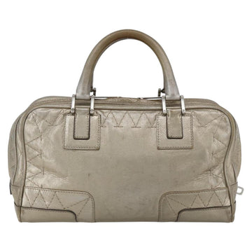 LOEWE Anagram Americana 28 Hand Bag Leather Gold Auth mr1819 - 0