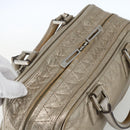 LOEWE Anagram Americana 28 Hand Bag Leather Gold Auth mr1819-6