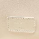 GUCCI Vanity Cosmetic Pouch Leather White Gold 032 1956 0150 Auth mr1827-16