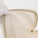 GUCCI Vanity Cosmetic Pouch Leather White Gold 032 1956 0150 Auth mr1827-17