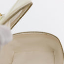 GUCCI Vanity Cosmetic Pouch Leather White Gold 032 1956 0150 Auth mr1827-19