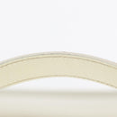 GUCCI Vanity Cosmetic Pouch Leather White Gold 032 1956 0150 Auth mr1827-8