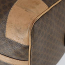 CELINE Macadam Canvas Boston Bag PVC Leather Brown Gold Auth mr1830-15