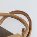 CELINE Macadam Canvas Boston Bag PVC Leather Brown Gold Auth mr1830-8
