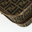 FENDI Zucca Canvas Garment Cover Brown Black gold Auth mr1832-12