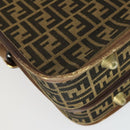 FENDI Zucca Canvas Garment Cover Brown Black gold Auth mr1832-13