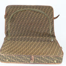 FENDI Zucca Canvas Garment Cover Brown Black gold Auth mr1832-19
