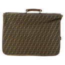 FENDI Zucca Canvas Garment Cover Brown Black gold Auth mr1832-3