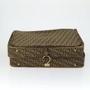 FENDI Zucca Canvas Garment Cover Brown Black gold Auth mr1832-9