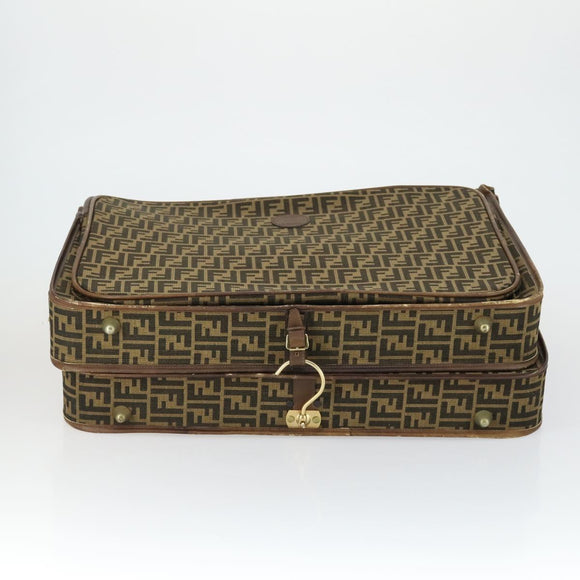 FENDI Zucca Canvas Garment Cover Brown Black gold Auth mr1832