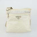 PRADA Shoulder Bag Nylon 2 Set White Beige Auth mr1838-10