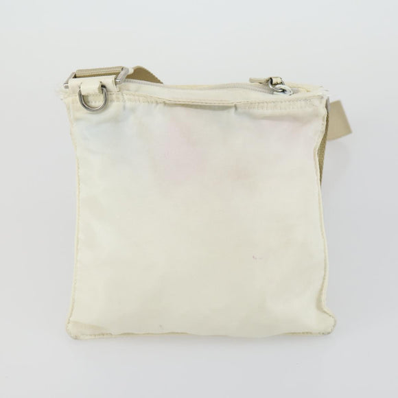 PRADA Shoulder Bag Nylon 2 Set White Beige Auth mr1838