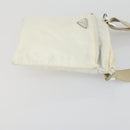 PRADA Shoulder Bag Nylon 2 Set White Beige Auth mr1838-12