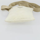 PRADA Shoulder Bag Nylon 2 Set White Beige Auth mr1838-15