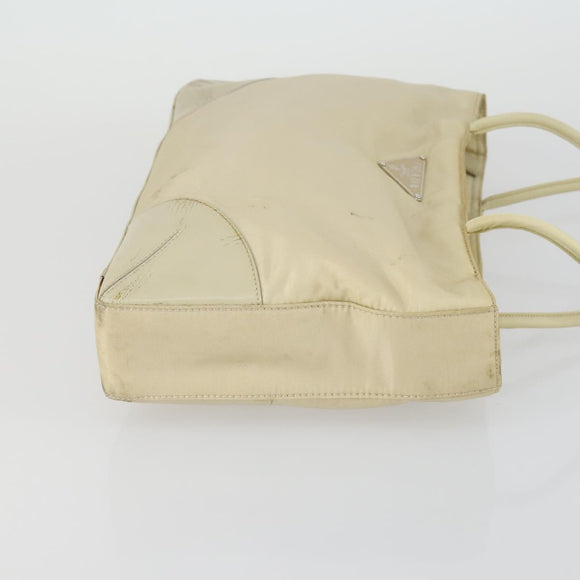 PRADA Shoulder Bag Nylon 2 Set White Beige Auth mr1838