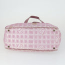 CHANEL New Travel line Tote Bag Nylon 2 Set Pink Beige CC Auth mr1839-7