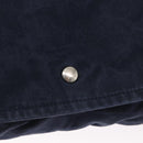 HERMES Bassus PM Shoulder Bag Canvas Navy Silver Auth mr1841-14