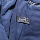 HERMES Bassus PM Shoulder Bag Canvas Navy Silver Auth mr1841-16