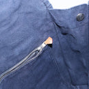 HERMES Bassus PM Shoulder Bag Canvas Navy Silver Auth mr1841-20