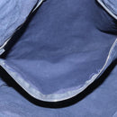 HERMES Bassus PM Shoulder Bag Canvas Navy Silver Auth mr1841-21