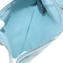 HERMES Bora Bora MM Hand Bag Canvas 2 Set Baby Blue Silver Auth mr1842-11