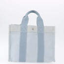 HERMES Bora Bora MM Handtas Canvas 2 Set Babyblauw Zilver Auth mr1842-15