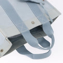 HERMES Bora Bora MM Handtas Canvas 2 Set Babyblauw Zilver Auth mr1842-17