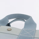 HERMES Bora Bora MM Handtas Canvas 2 Set Babyblauw Zilver Auth mr1842-18