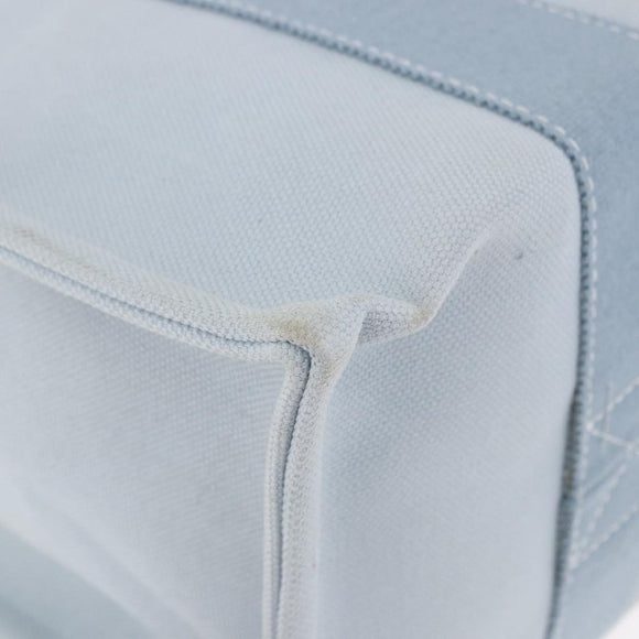 HERMES Bora Bora MM Handtas Canvas 2 Set Babyblauw Zilver Auth mr1842