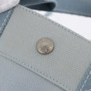HERMES Bora Bora MM Handtas Canvas 2 Set Babyblauw Zilver Auth mr1842-21