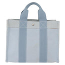HERMES Bora Bora MM Handtas Canvas 2 Set Babyblauw Zilver Auth mr1842-3