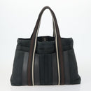 HERMES Trocha Horizontal Tote Bag Canvas 2 Set Gray Black Auth mr1843-2