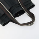 HERMES Trocha Horizontal Tote Bag Canvas 2 Set Gray Black Auth mr1843-5