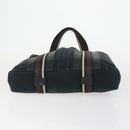 HERMES Trocha Horizontal Tote Bag Canvas 2 Set Gray Black Auth mr1843-7