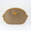 GUCCI Micro GG Supreme Shoulder Bag PVC Leather 4 Set Beige Black Auth mr1844-20