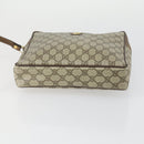 GUCCI GG Supreme Clutch Bag PVC 2 Set Beige Auth mr1845-6