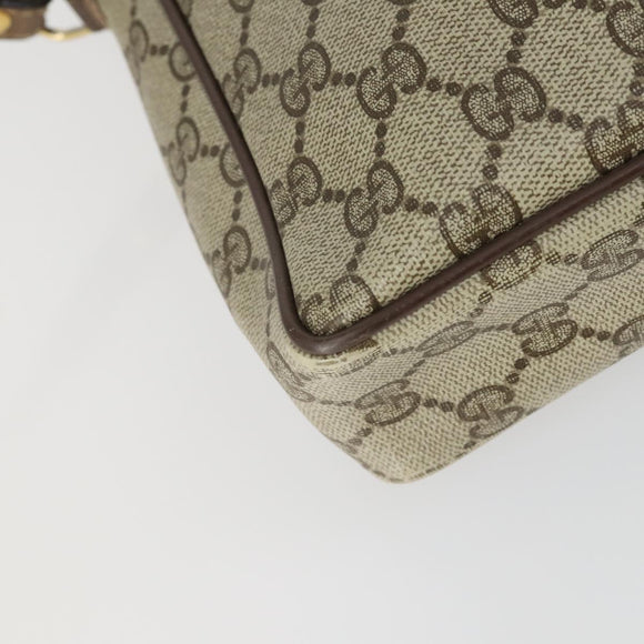 GUCCI GG Supreme Clutch Bag PVC 2 Set Beige Auth mr1845