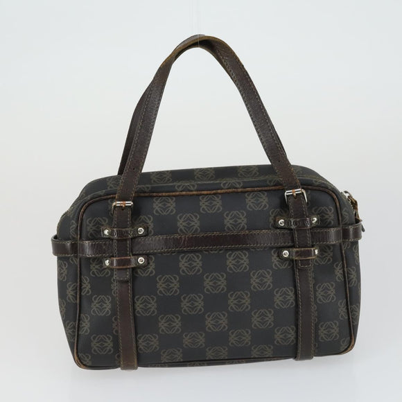 LOEWE Anagram Shoulder Bag Leather 3 Set Brown White black Auth mr1846