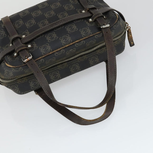 LOEWE Anagram Shoulder Bag Leather 3 Set Brown White black Auth mr1846