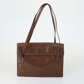 LOEWE Anagram Shoulder Bag Leather 3 Set Brown White black Auth mr1846 - 0